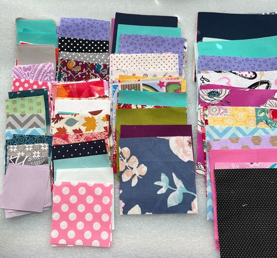 Hundreds of 3.5 fabric squares - Lost and Found Crafts