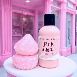 Pink Sugar Sweet Scent Goat Milk Moisturizer, Girly Scents,  Scented Body Lotion, Bakery Scented Lotion, Pink Lotion, Hand & Body Lotion