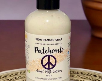 Handmade Patchouli Goat Milk Lotion - 10oz-Hippie Gift