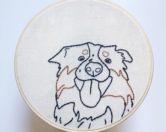 Custom Pet Portrait Embroidery