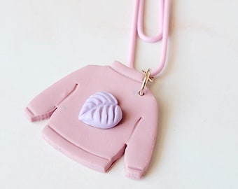 Pink Sweater Planner Clip Charm