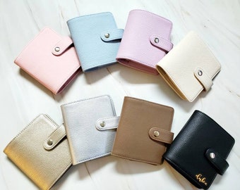 Cute Custom Monogrammed Vegan Leather 2023 Pocket Planner Cover for the Happy Planner Micro Notebook