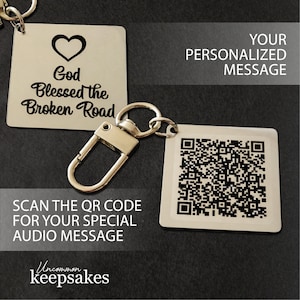Personalized QR Code Keychain – Custom Engraved Keepsake, Song/Video Link