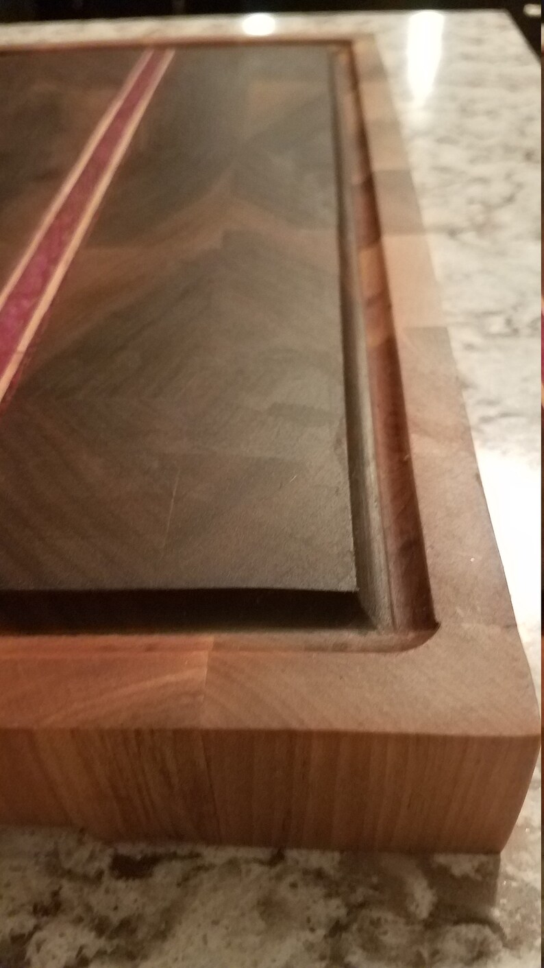 End Grain Cutting Board With Juice Groove Etsy