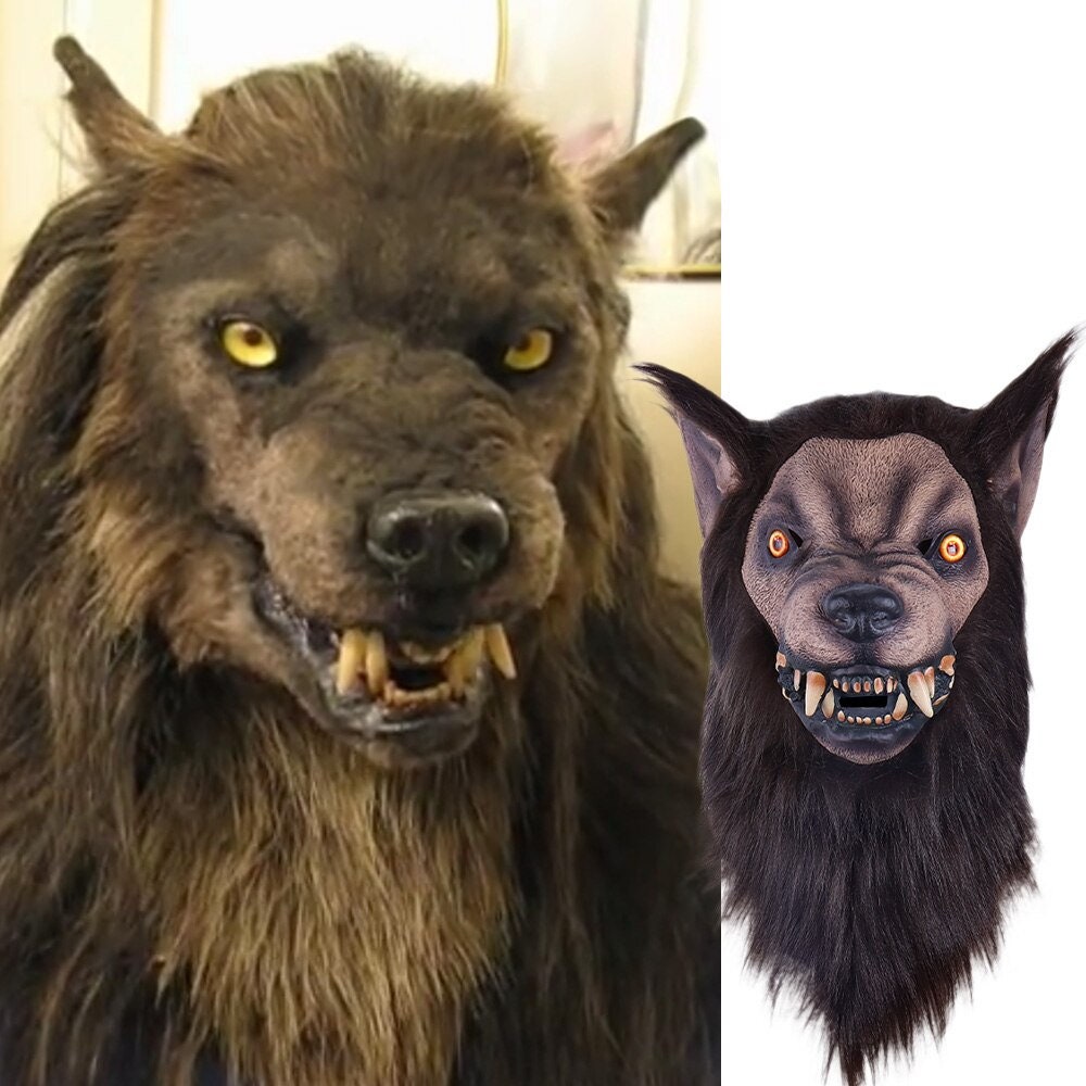 Animal Wolf Latex Mask Werewolf Light-up Realistic And Fierce | Etsy