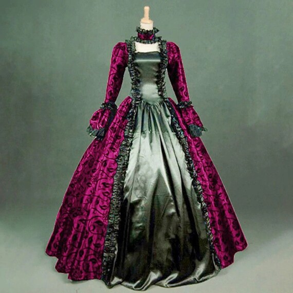 Winter Dress Women Medieval Retro Black Victorian Gothic | Etsy