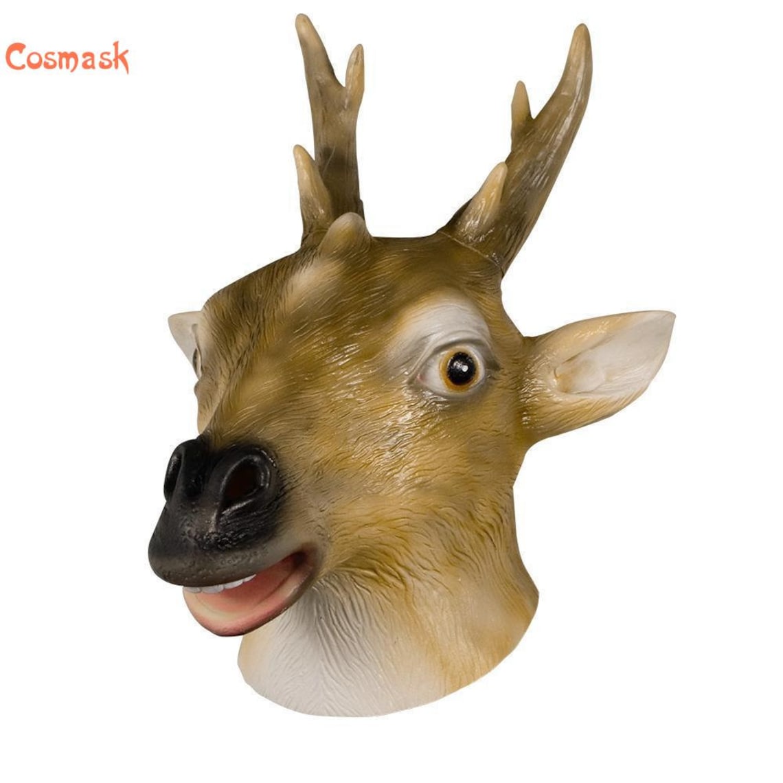Cosmask Halloween Cute Deer Head Latex Mask Halloween Costume | Etsy