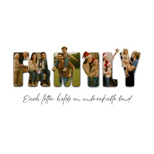 Collage de letras personalizado con arte fotográfico con tus imágenes. Arte de pared digital de alta resolución. Regalo para padres, abuelos o decoración del hogar.
