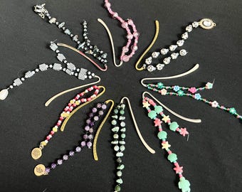 Beaded Bookmarks, hook bookmark, charm bookmark