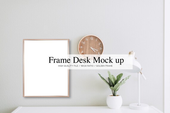 Download Poster Frame Mockup Gold Frame Mockup Psd Poster Mockup Etsy PSD Mockup Templates