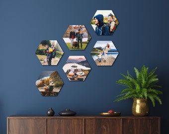 Hexagon Photo Wall Tile | Photo Tile | Geometric Wall Art | Custom Photo Wall Art | Personalized Gift | Personalized Wall Decor