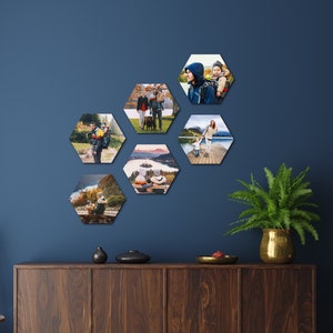 Hexagon Photo Wall Tile | Photo Tile | Geometric Wall Art | Custom Photo Wall Art | Personalized Gift | Personalized Wall Decor