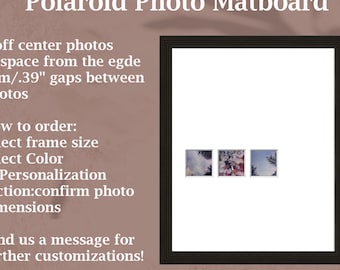 Polaroid Photo Matboard | Multiple Opening Single Mat | Custom Size Matting for Frame | Mat for Frame | Multiple Cut Out Matboard