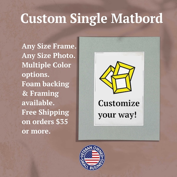 Single Mat | Custom Size Matting for Frame | Mat for Frame | Frame Mat-board