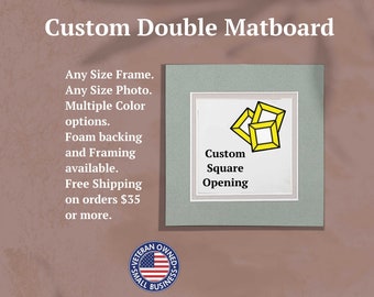 Square Mat | Double Matting | Custom Size Matting for Frame | Double Mat | Mat for Frame | Frame Matboard