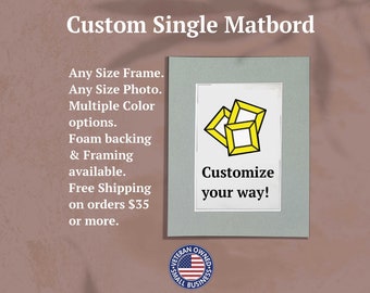 Single Mat | Custom Size Matting for Frame | Mat for Frame | Frame Mat-board