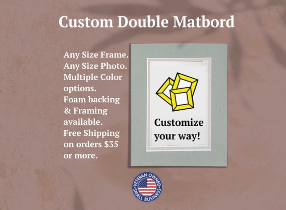 Double Mat | Custom Size Matting for Frame | Custom Double Matboard | Acid-Free