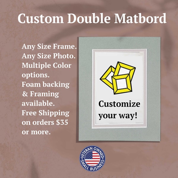 Double Mat | Custom Size Matting for Frame | Custom double mat | Mat for Frame | Frame Matboard