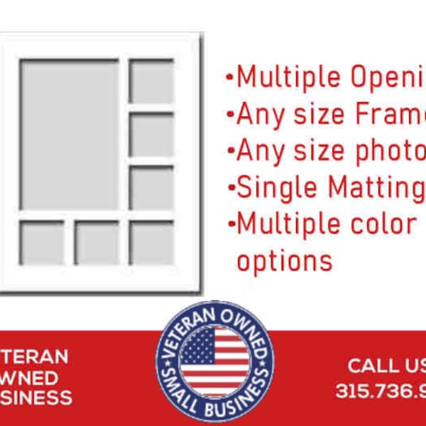 Multiple Opening Single Mat | Custom Size Matting for Frame | Mat for Frame | Frame Mat-board | Multiple Cut Out Matboard