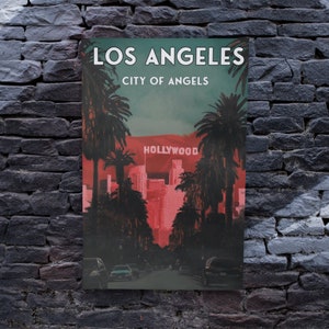 Los Angeles Print | Los Angeles Travel Wall Art | Retro Wall Art | Housewarming Gift | LA Print | Los Angeles, CA | California Wall Art
