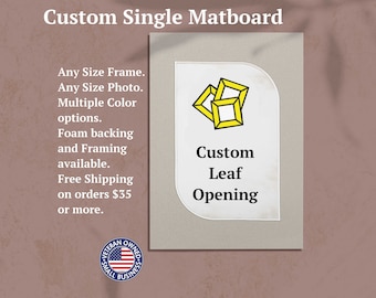 Paspartú individual / Abertura de hoja / Paspartú de tamaño personalizado para marco / Paspartú para marco / Paspartú para marco