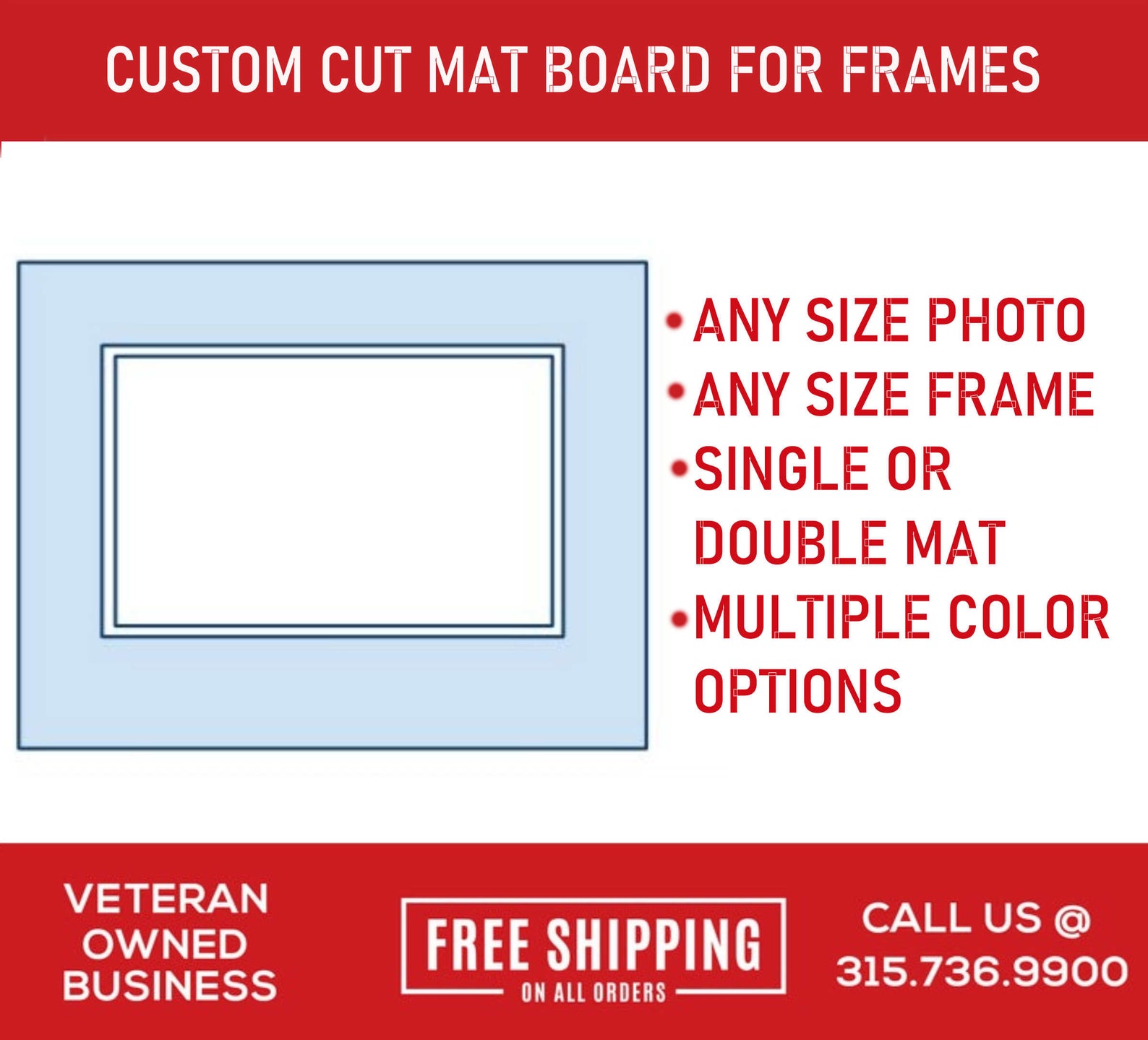 Custom Size Matting for Frame Single Mat Double Mat Mat Etsy