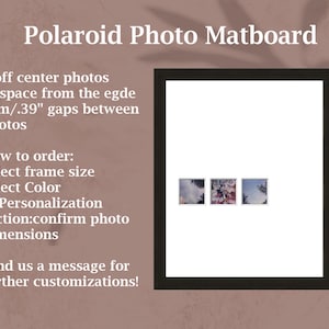 Paspartú para fotografías Polaroid / Paspartú individual con múltiples aberturas / Paspartú de tamaño personalizado para marco / Paspartú para marco / Paspartú con múltiples recortes