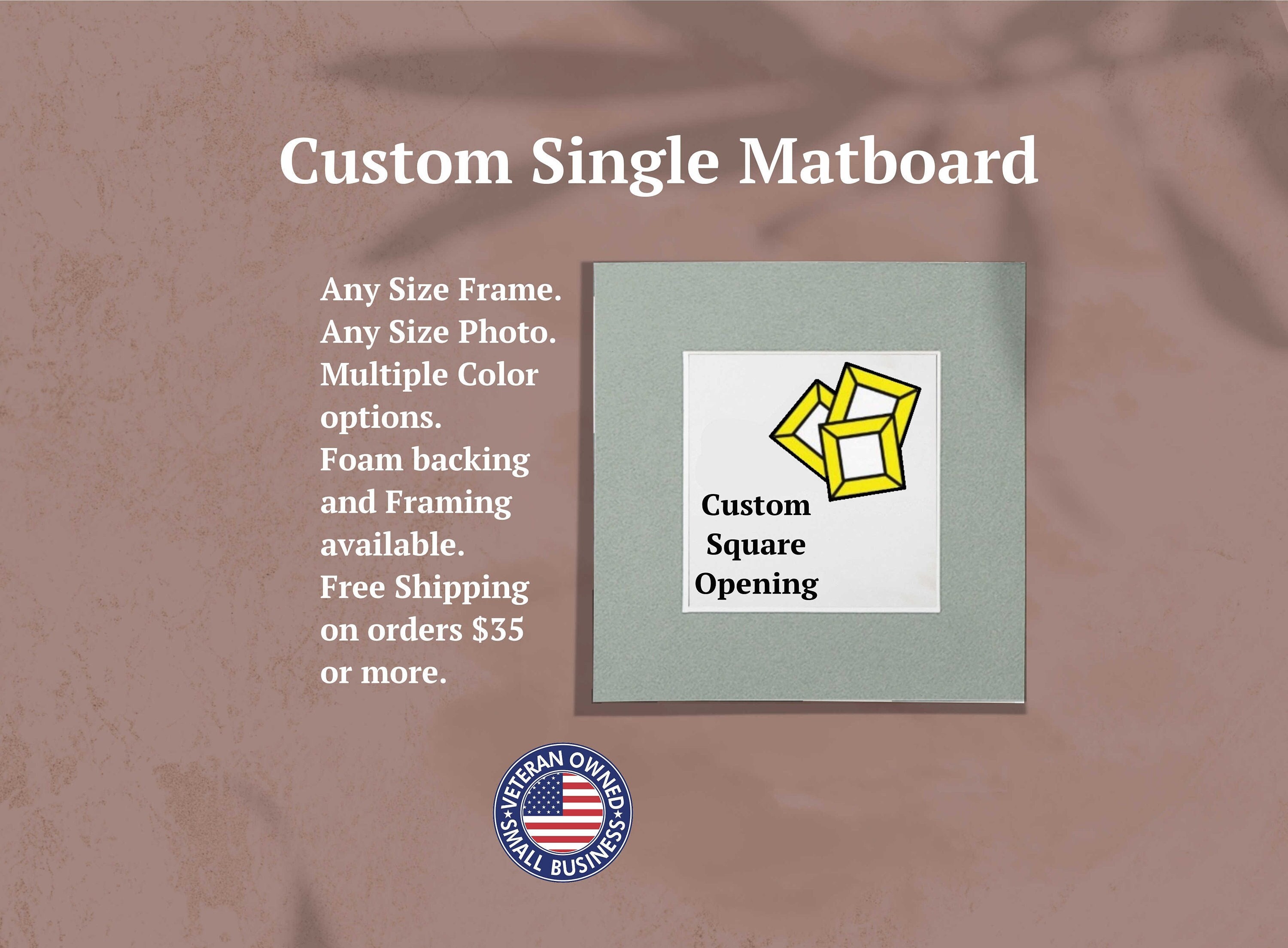 Square Mat | Single Mat | Custom Size Matting for Frame | Mat for Frame ...