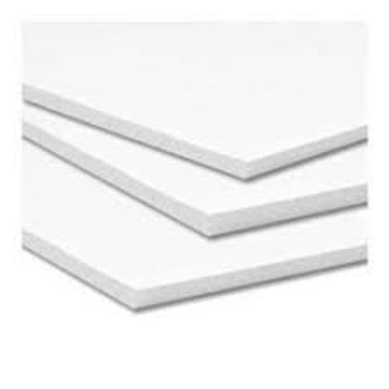 May include: Three white foam core boards stacked on top of each other. The boards are smooth and have a slightly textured surface.
