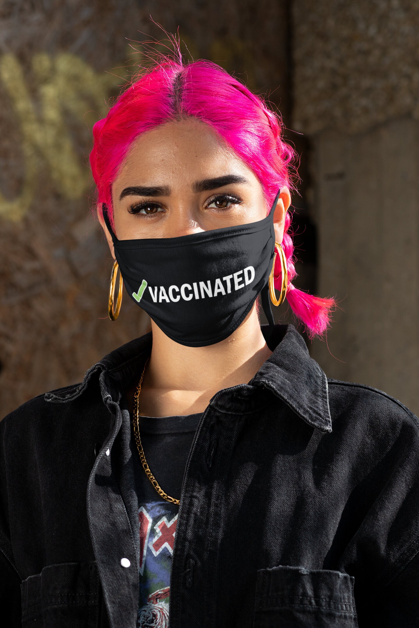 Vaccinated Face Mask | Cotton Face Mask | Covid-19 Face Mask | Face M…