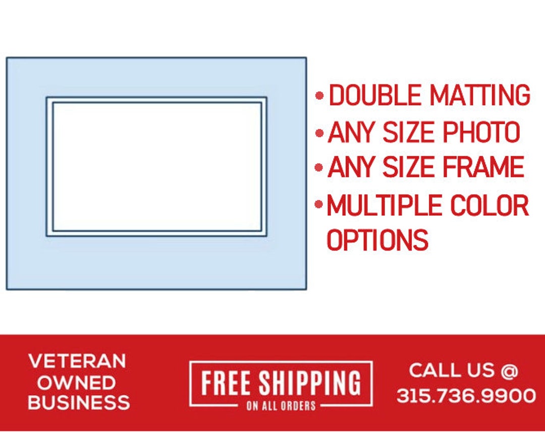 Double Mat Custom Size Matting for Frame Custom Double Mat Etsy