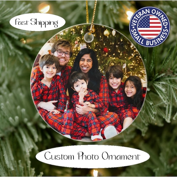 Personalized Photo Christmas Ornament | Custom Christmas Ornament | Christmas Tree Ornament | Family Photo Ornament
