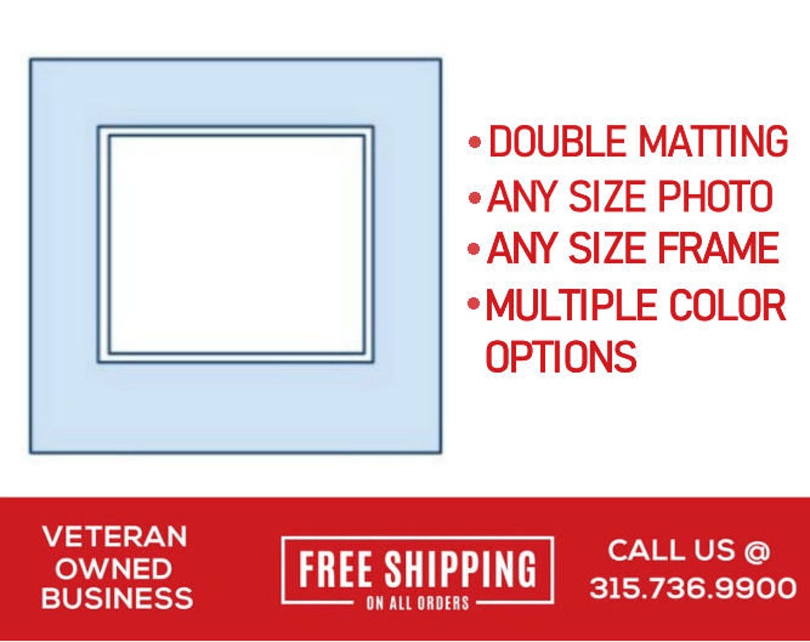 Square Mat Double Matting Custom Size Matting for Frame Etsy