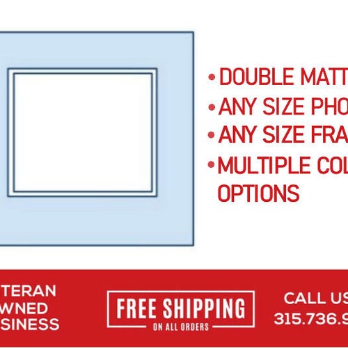 Square Mat Double Matting Custom Size Matting for Frame Etsy