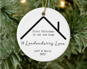 Our First Home Christmas Ornament | New House Gift | Personalized Christmas Ornament | Couples Gift 2022 | Custom Ornament | Housewarming