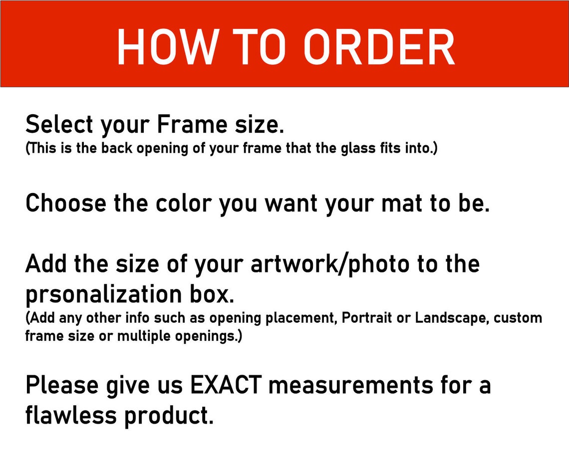 Single Mat Custom Size Matting for Frame Mat for Frame Etsy