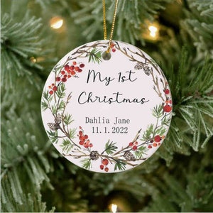 Baby's First Christmas Ornament | Baby's First Christmas | Personalized Baby Ornament | Custom Ornament | Ornament Gift