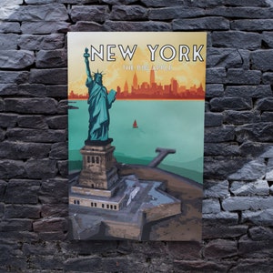 Statue of Liberty Print | New York City Print | New York Skyline | Gift for New Yorker | Statue of Liberty | Travel Wall Print