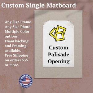 Single Mat | Palisade Corner Opening | Custom Size Matting for Frame | Mat for Frame | Frame Mat-board