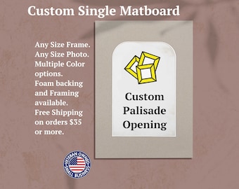 Tapete individual / Abertura de esquina empalizada / Tapete de tamaño personalizado para marco / Tapete para marco / Paspartú para marco