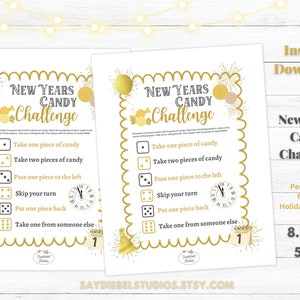 New Years Candy Dice Game: Family Party (PDF Download)