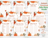 Autumn Baby Shower Games Bundle: 9 Printable Pages (PDF)