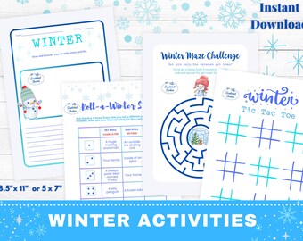 Winterspiele Paket: Familien- & Klassenzimmeraktivitäten (PDF Download)