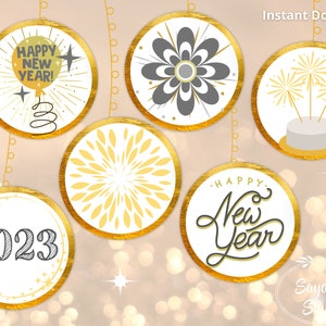 Happy New Year Printable Bundle Happy New Year Printable DIY - Etsy