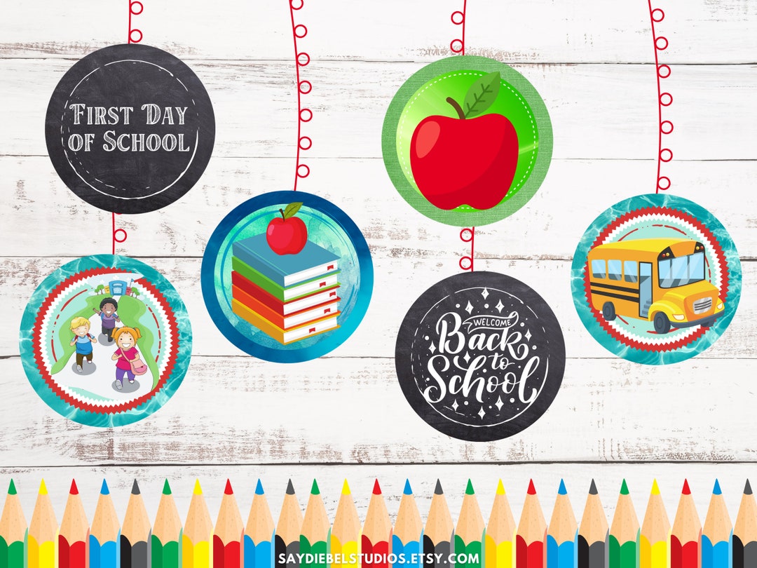 First Day of School Garland Printable First Day of School Etsy