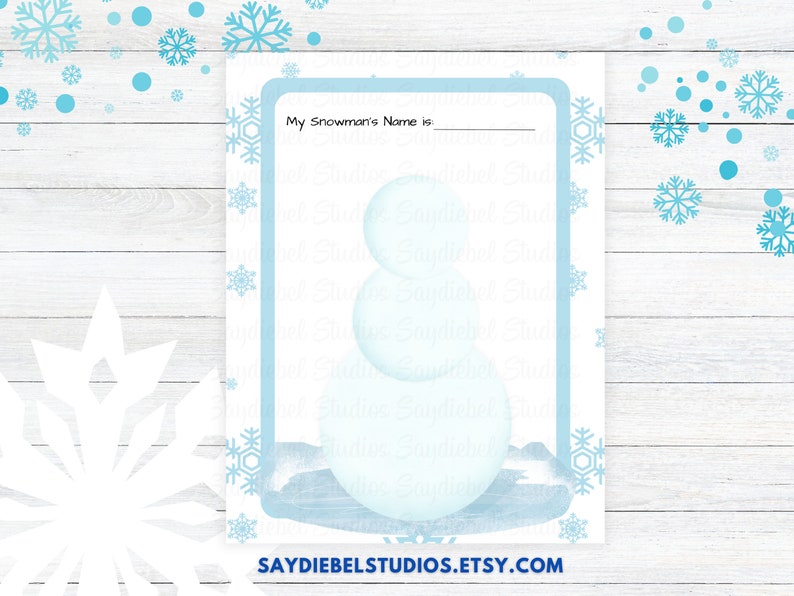 Roll A Snowman Game, Printable Winter Games, Roll A Snowman Dice Game ...