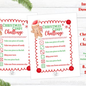 Christmas Candy Dice Game, Christmas Party Games for Kids, Printable Christmas Party Game, Christmas Games for Families, Classroom Game