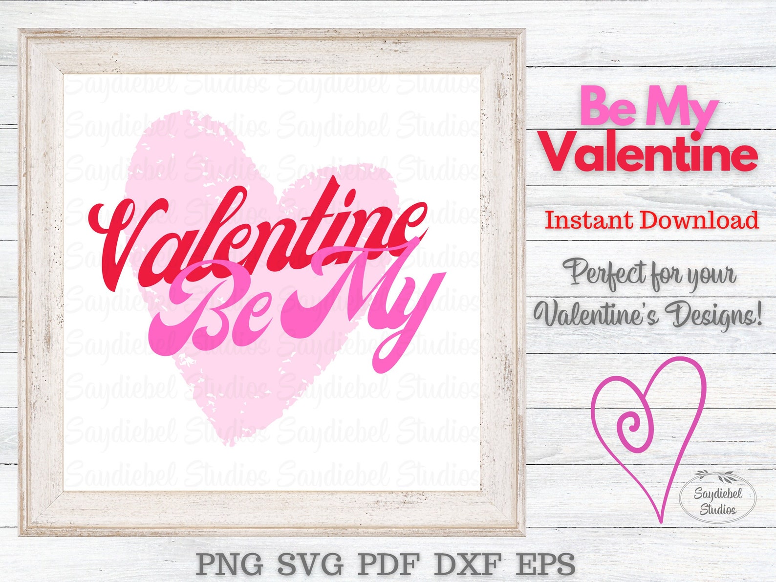 Be My Valentine PNG or SVG Instant Download, Valentine PNG, Be My