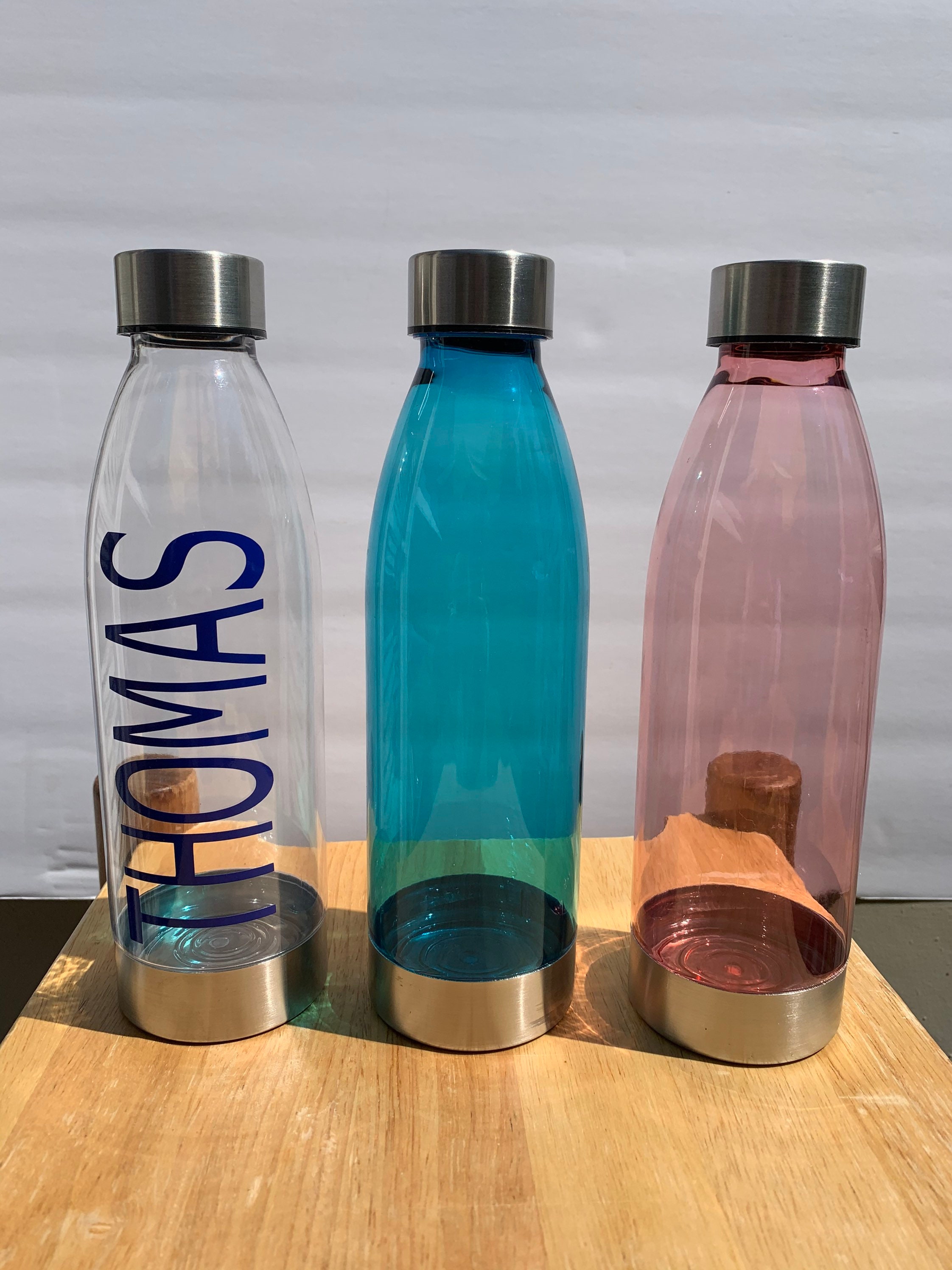 Personalized Clear Water Bottle  22oz Stainless Steel Cap BPA Free Cold  Drinks Only - Etsy