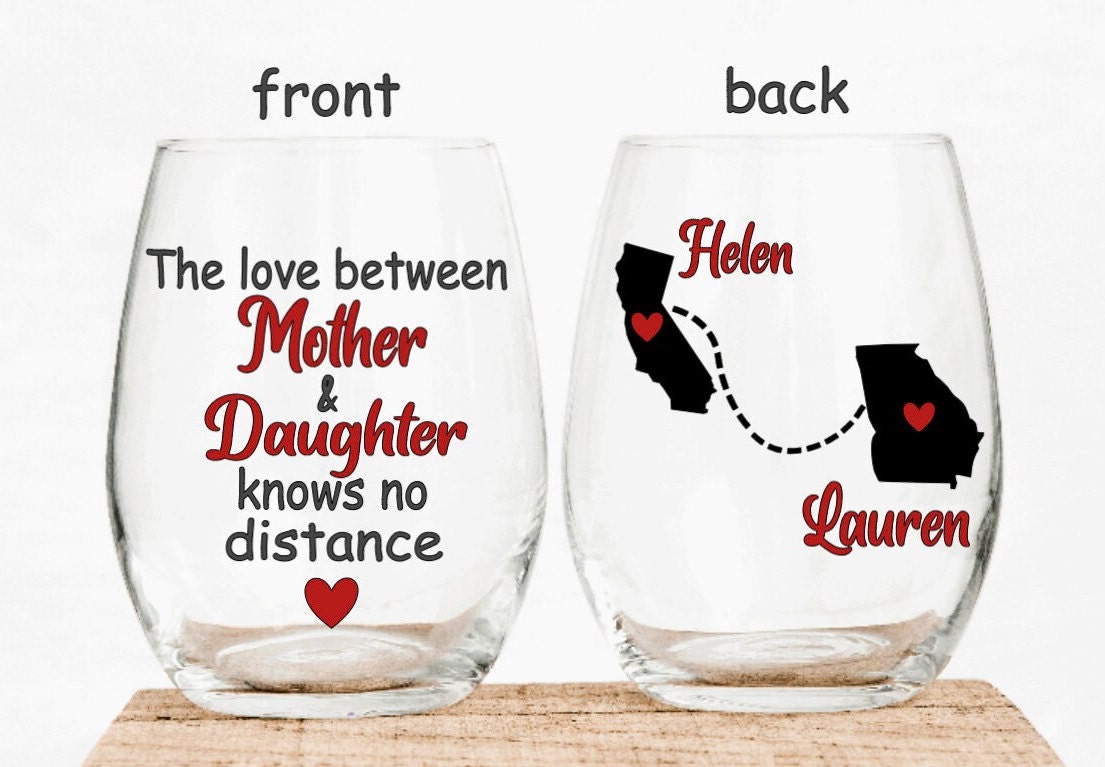 Motherly Love with girl Wine Glass